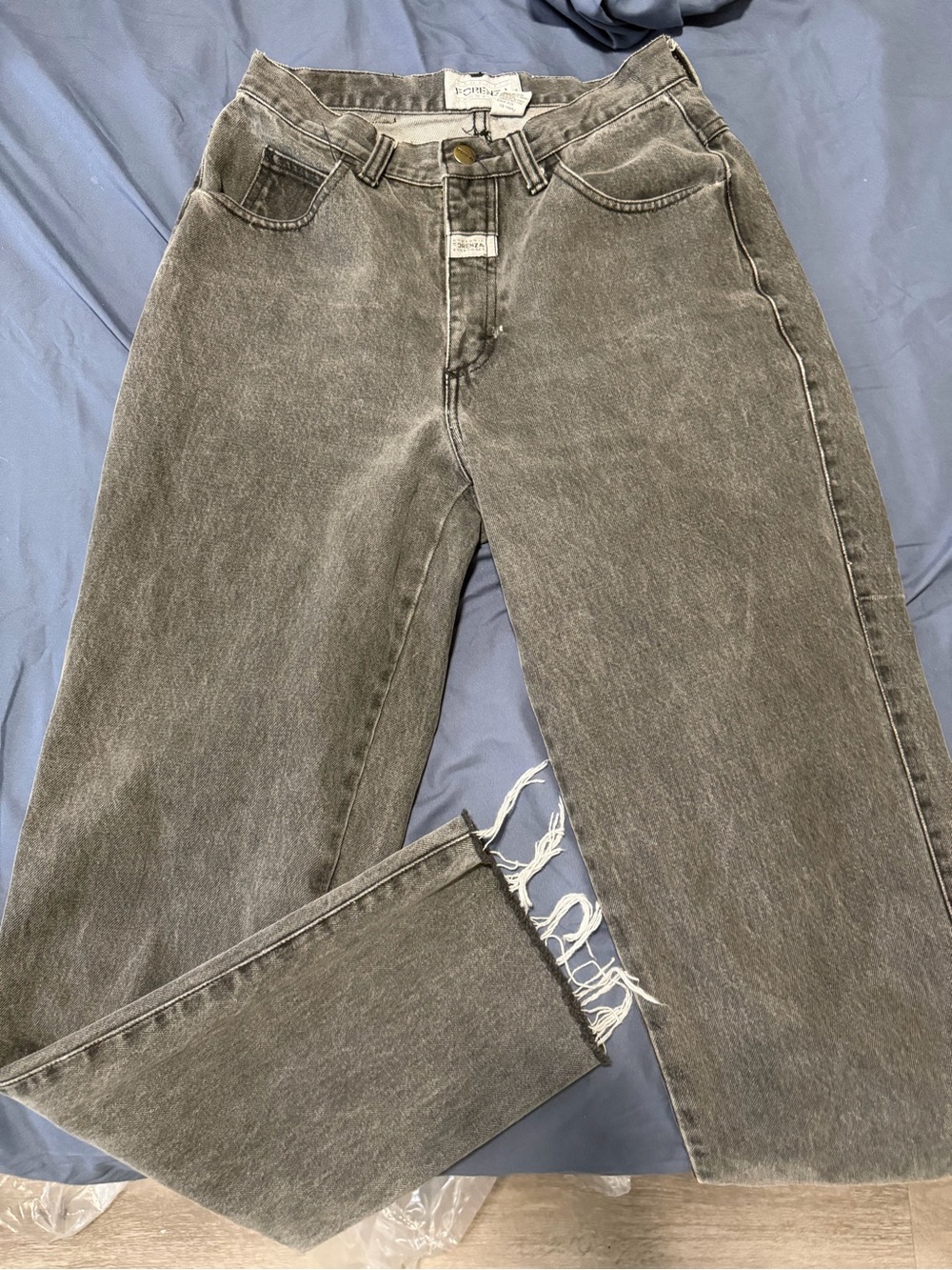 Vintage 80s 90s Forenza Gray Wash Fly-Tag Hight Rise Mom Jeans Size 8 (run small